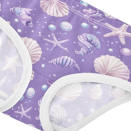 Little Girl Underwear Toddler Panties Kids Undies Pearl Shell Soft Cotton Briefs 2T-8Y4