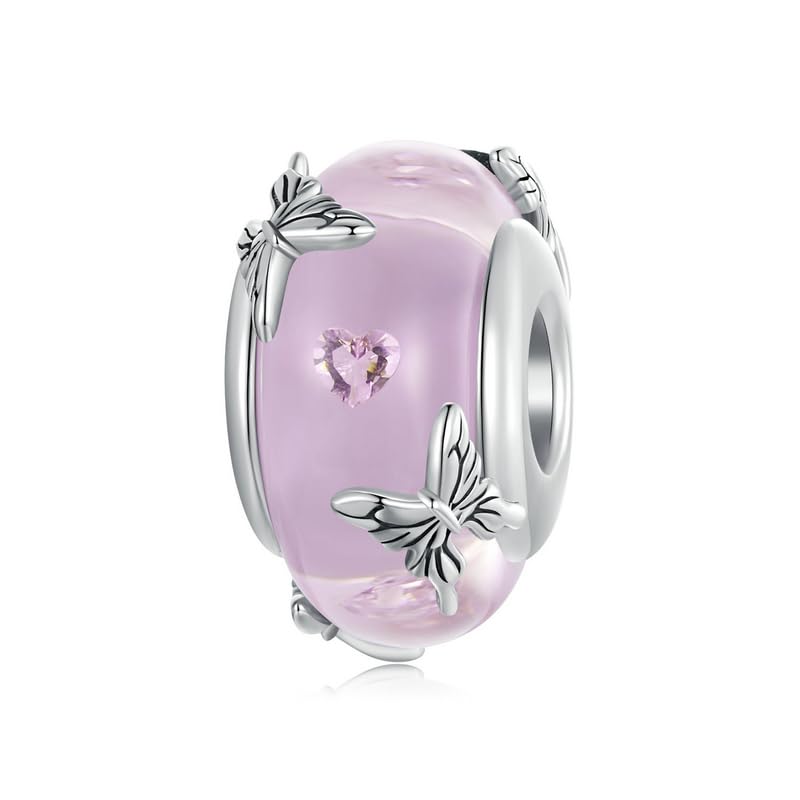 ✿Material✿: questo ciondolo in vetro murano rosa è realizzato in argento sterling 925. Non cambierà facilmente il colore ed è sicuro per la pelle sensibile