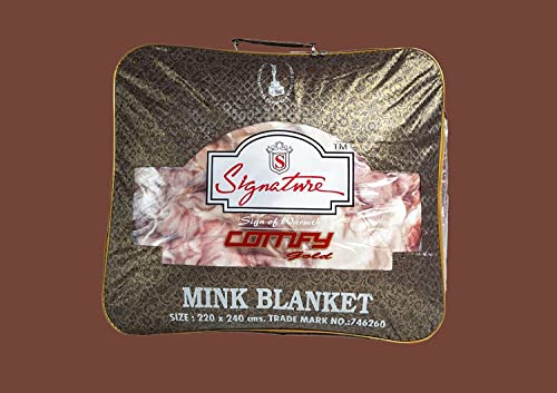Image of Signature Microfiber Comfy Gold Super Soft 2 Ply King Size Double Bed Luxury Winter Blanket 5kg for Heavy Winter. (Sunset Horizon)