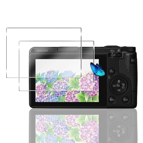 【2枚セット】 対応 Ricoh GR III/GR IIIX ガラスフィルム 【日本旭硝子 硬度9H】 GR3 / GR3X 用 フィルム 強化ガラス 液晶保護フィルム 3D Touch対応 、高透過率 、気泡ゼロ 、超薄型 、飛散防止 、高感度 、衝撃