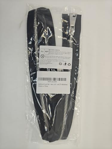 ByaHoGa 65 cm #5 Zips Metal Double Slider Separable Black Two-Way Zip Metal Zip for Jackets (TW Silver) - Image 4