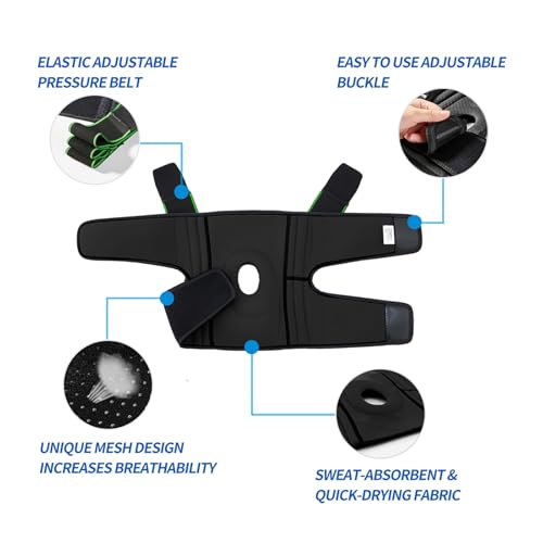 Image of DOUFURT Knee Brace for Men & Women, Side Stabilizers & Patella Gel Pads | Plus Size Adjustable Knee Brace Support Relieves Meniscus Tears, Knee Pain, Arthritis, ACL /MCL Recovery, Daily Activities