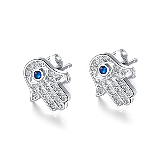 Evil Eye & Hamsa Stud Earrings