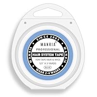 Manria Tape Extensions Kleber, Tapes Klebestreifen Extensions Professionell Ersatztapes Klebestreifen Wasserdicht Ersatz Tapes für Spitze Perücke & Tape Extensions Echthaar 1 Rolle 0.8cm*3Yards #Blau