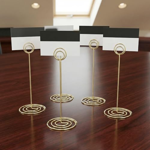 Porte-numéros de table en métal doré pour décoration de table de mariage chic