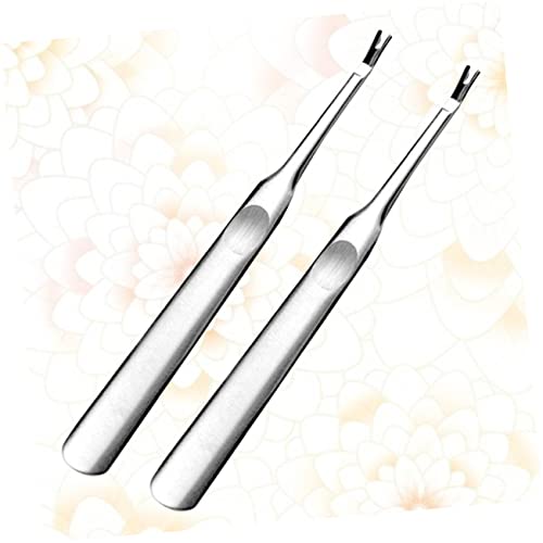 GLEAVI 2 Pçs Ferramentas De Manicure Limpador De Metal Ferramentas Para Unhas Removedor De Cutícula