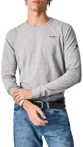 Pepe Jeans Original Basic 2 Long N Camiseta Hombre, Gris (Grey Marl), M