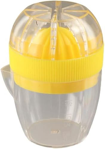Miniatura 2 de Exprimidor manual, exprimidor de mano de cítricos, limón, naranja, portátil, de plástico, 4.2 fl oz, mini exprimidor de limón, contenedor de jugo