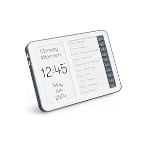 Relish Day Hub – Dementieklok met dagelijkse taakmanager, HD groot scherm digitale kalenderklok voor senioren en mensen met geheugenverlies