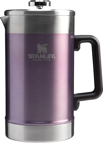 Comparison: Best Stay Hot French Press 6 Stanley Classic Stay-Hot French Press Coffee Maker 48 oz | 5 Minute Brew, 4 Hours Hot | Mesh Filter for Coffee Grounds | Insulated Stainless Steel French Press | BPA-Free | Wisteria Shine