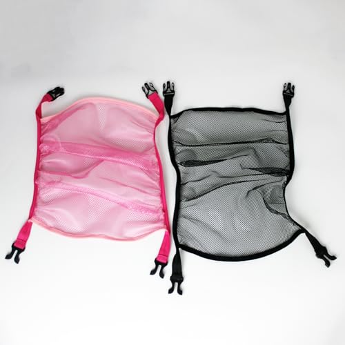 Image of Mesh Fixing Strap for Easy Fastening Backpack to Luggage Handle - Bag Accessory for Securely Attaching Shoulder Bag and Trolley Strap with Plastic Buckle