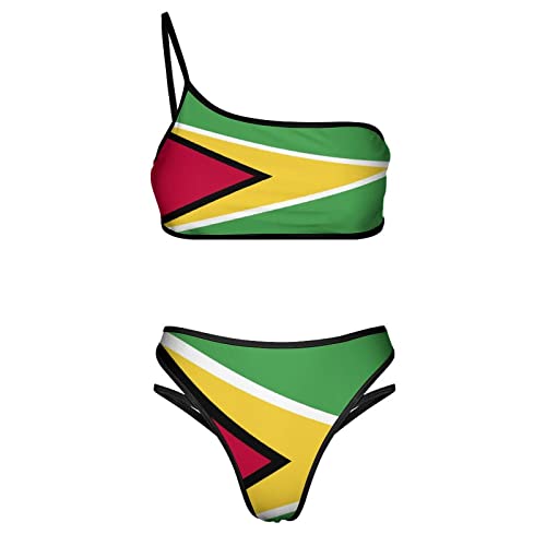TAIZIYEAH Guyana Flag Swimsuit Women Two Piece Swimwear Bathing Suit Bikini Swimsuit Swimsuit Set Comfortable M4