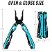 FLISSA 16-in-1 Multi Tool Pliers, Gifts for Men, Stainless Steel EDC Multitool with Pocket Knife, Belt Clip and Oxford Pouch, Self-locking Multipurpose Utility Multi-Tool for Camping Survival Outdoor
