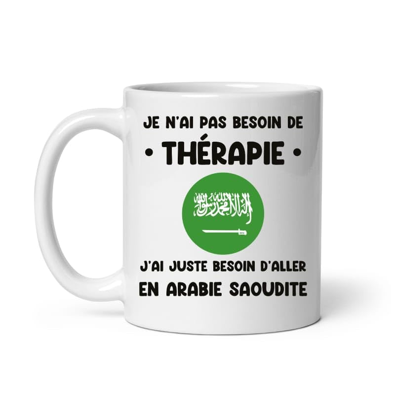 MugSmile Mug Arabie Saoudite thérapie drôle vacances départ voyage Tasse Arabie Saoudite