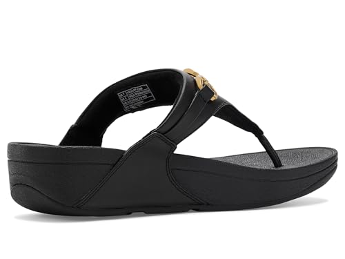 Image of FitFlop Women's Lulu Square-Chain Leather Toe-Post Sandals