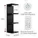 NAT MEYA 4 Tier Wall Shelf Unit Black Floating Shelves with LED Lights,Lack Wall Shelf,Versatile Floating Shelves for Home Decor Organizer Books Decor