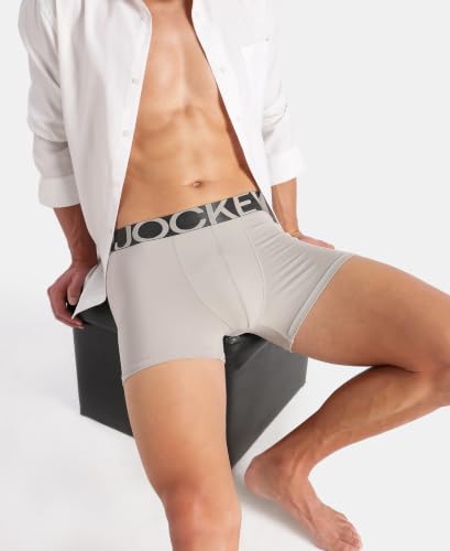 Image of Jockey IC28 Men Tactel Microfiber Elastane Stretch Solid Trunk with Moisture Move Properties