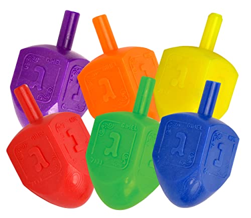 Hanukkah-Dreidels-Multi-Color-Plastic-Dreidel-10-Pack-Medium