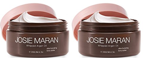 2x Pack Of JOSIE MARAN Whipped Argan Body Butter BROWN SUGAR 8floz 240mL