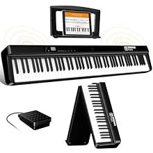 【High-quality Sound Effects】 This digital piano 88 weighted keys adopts the multi-dynamic sound source sampling technique, the sound source is collected from the French DREAM sound source, which can restore the original grand piano sound to a great e...