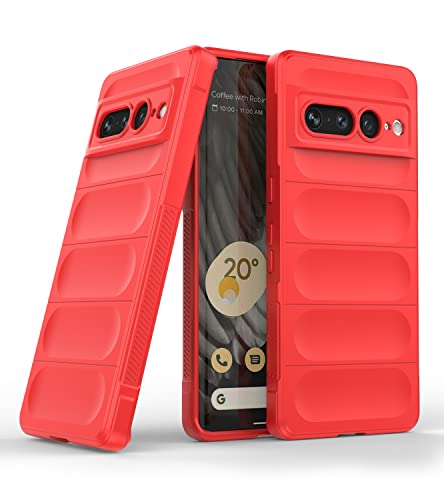 Image of Amazon Brand - Solimo Mobile Cover for Google Pixel 7 Pro 5G (Silicone Red)