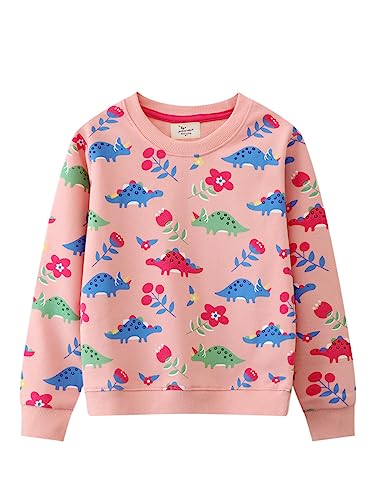 Toddler Baby Girls Long Sleeve Cute Cartoon Sweater Autumn Round Neck Cotton Casual Top