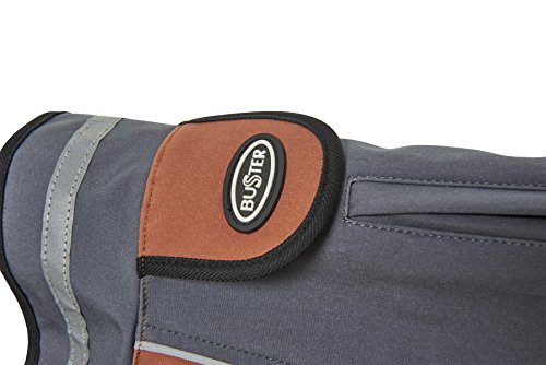 Kruuse Buster Softshell Hunde Mantel (Medium/Large) (Stahl-Grau/Leder-Braun)