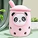 Produktbild HICAS Bubble Tea Kuscheltier,Boba Tea Plüschtier Doll Kuscheltier Plüschkissen Spielzeug, Bubble Tea Plüschtier Kissen Kinderspielzeug Geburtstagsgeschenk (Rosa, 35cm/13.7inch)