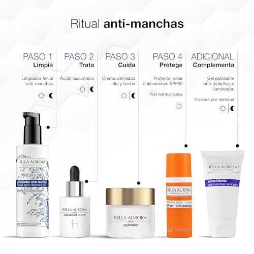 BELLA AURORA - Gel Exfoliante 75 ml, Facial Anti-Manchas Iluminador, Limpia la Piel en Profundidad, Peeling Facial Enzimático para la Cara, Para Todo Tipo de Piel - imagen 7