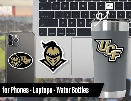 Image of UCF Stickers Knights Decals Car Water Bottle Vinyl Football Gifts 14 Pc