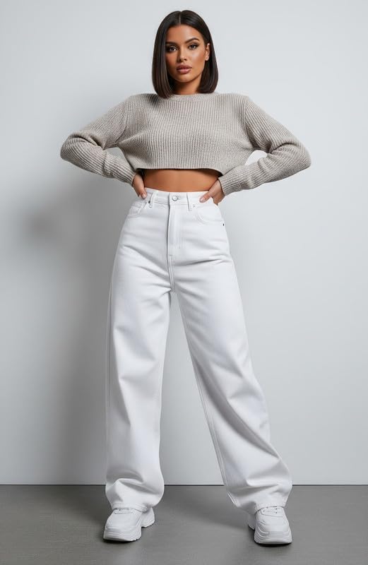 Image of Ben Martin Baggy Jeans for Women || Women,s Loose Jean Pants || Oversized Jean's for Women's || Wide Leg Jean,s for Woman || Casual Jins for Woman's || Loose Jin Pant for Woman,s 3-BM-JJ33