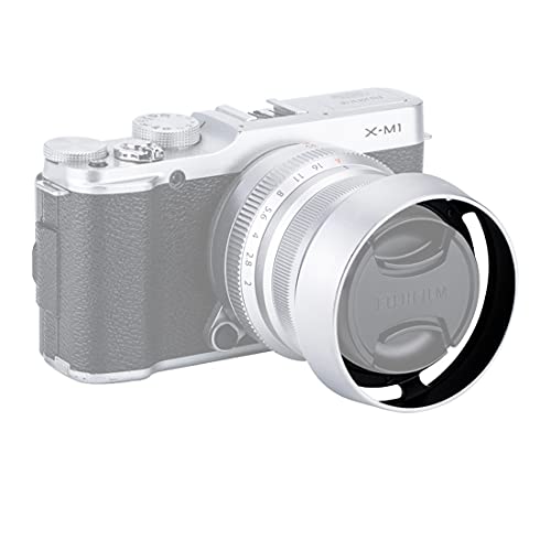 Capuchón de lente JJC de metal plateado para Fujinon XF 35mm F2 R WR y XF 23mm F2 R WR, reemplazo del capuchón LH-XF35-2 miniatura 2