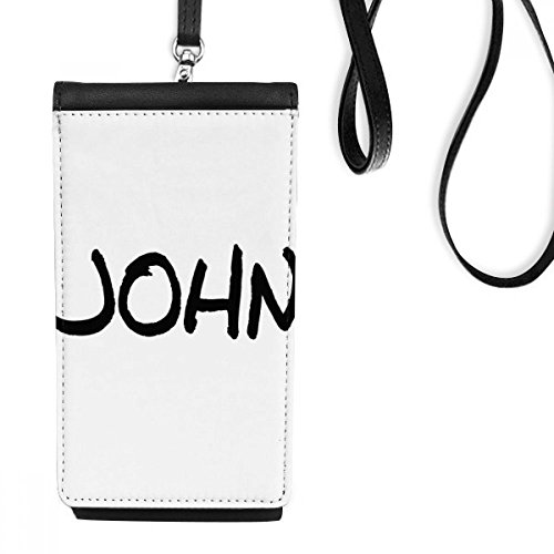 Smartphone en cuir cadeau personnalisé John sac de téléphone suspendu porte-monnaie