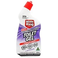 White King Toilet Gel with Added Stain Remover, Lavender 700 ml