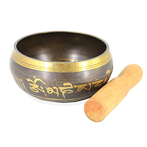 CHSEEO 9.5cm Tibetische Klangschale mit Heilstein Chakra Set, Himalaya Singing Bowl für Buddhismus, Klangtherapie, Yoga, Meditation, Entspannung, Chakra Heilung und Achtsamkeit #3 - Image 6