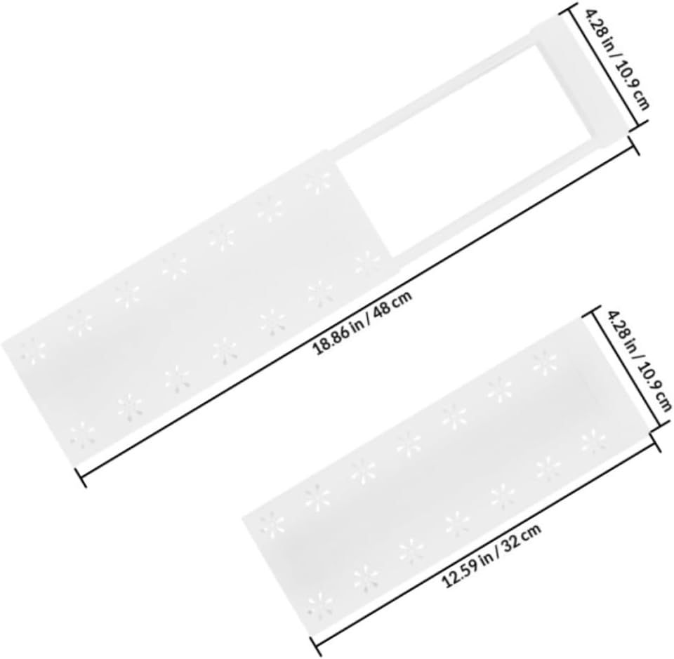 Expandable Closet Shelf Divider Rack 3pcs, Adjustable Tension Storage Rack 32-48cm Length X 10cm Width, Wardrobe Organizer for Home Clothing Cabinet Storage