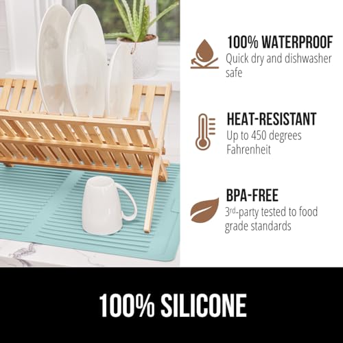 Gorilla Grip 840029691403 100% Bpa-Free Silicone Dish Drying Mat For Kitchen Counter, Slip Resistant Dishwashing Mat, Quick Dry, Heat Resistant Waterproof Sink Mats, Fits Under Rack thumb #3