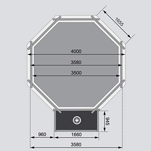 Karibu Pool Modell 1 Variante B | 38 mm Wandstärke - 45627 Karibu Pool Modell 1 Variante B | 38 mm Wandstärke