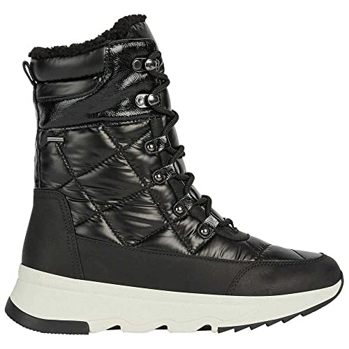 Bottines Geox D Falena B Abx B pour femme en cuir noir imperméable