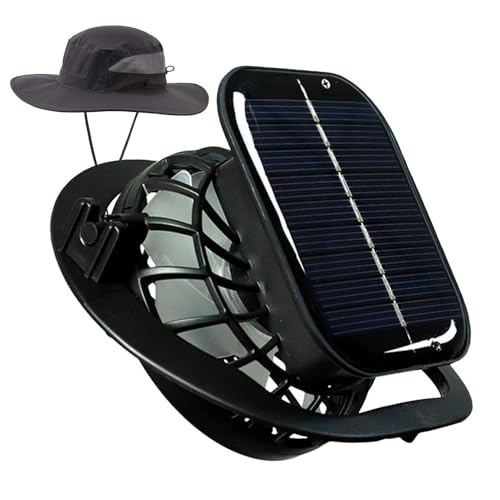 Mini ventilador de tapa de enfriamiento - circulador de aire recargable USB, cabeza solar | Equipo de actividad al aire libre de del calor para el hogar, dispositivo de ventilación com