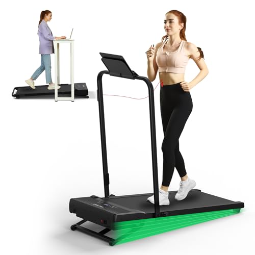 Image of FelFast Walking Pad Treadmill, 12% 5-Level Auto Incline, 2-in-1 Under Desk Foldable w /Remote Control, 12 HIIT Mode, 265 Lbs, 7.6 MPH Max, Portable Treadmill for Office Home