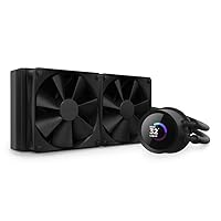 Vista 75 de NZXT Kraken 280 RGB - Enfriador líquido de CPU AIO RL-KR280-W1-11.024 in - Pantalla LCD cuadrada personalizable de 1.54 pulgadas para imágenes
