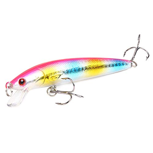 FNAPE Angelköder 10er Set, 10CM 7.5G Kunstköder Raubfisch Raubfischköder Oberflächenköder Swimbait Wobbler Köder Rotierender Schwimmköder Süßwasser Salzwasser Barsch Forelle Hecht Zander