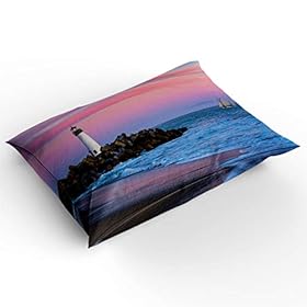 4-Piece Bedding Sets, Beach Sunset Lighthouse Sailboat Comforter Set - Duvet Cover, Bed Sheets, Pillow Cases for… 41yL3VEvsPL. SS280