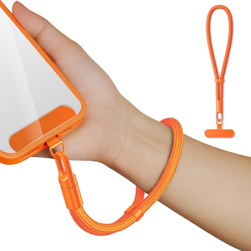newplenty Cadena Corta Universal para Teléfono Móvil, Ajustable con Cordón para Llaves, Correa de Mano y Muñeca, Antipérdida con Parche Ultrafino