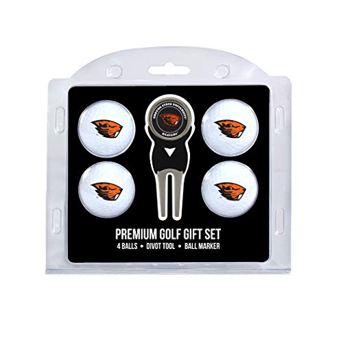 Team Golf Ncaa Oregon State Beavers 4 Golf Ball And Divot Tool Set Regulation Size Golf Balls (4 Count) & Divot Tool With Removable Double-Sided Magnetic Marker #TOP16