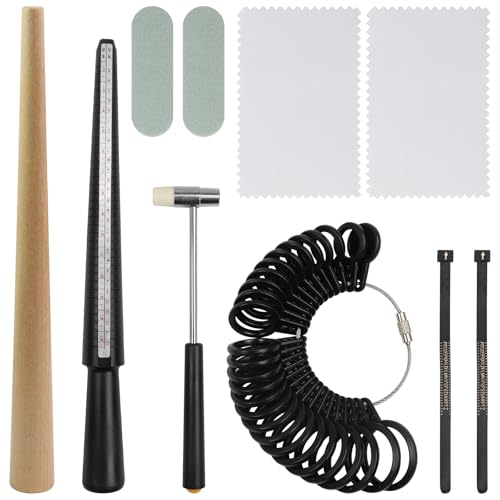 Kit de mandril de anillo de metal para diseño de joyería artesanal
