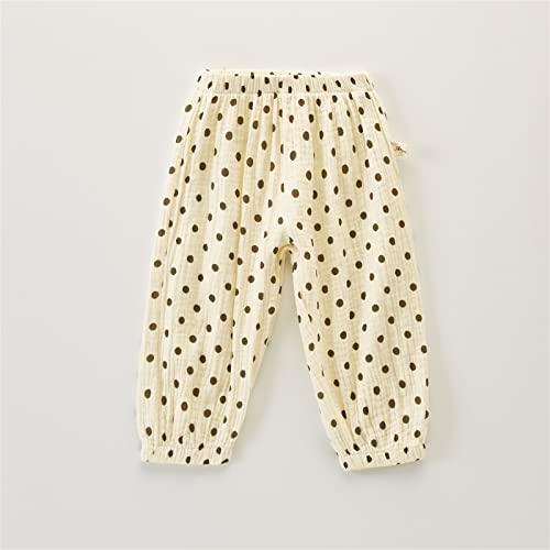 Kids Boys Girls Soft Harem Pants Toddler Printing Loose Trousers Elastic Waist Casual Joggers Slacks (Brown, 3-4 Years)2