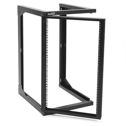 Image of NavePoint 18U Server Rack with Swing Gate - Wall Mount Rack for 19 Inch IT & AV Equipment - 24' Deep, Black