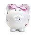 Child to Cherish Ceramic Polka Dot Piggy Bank for Girls, Pink